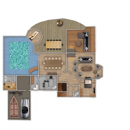 Merle Mit Privatem Indoorpool Casa de Férias